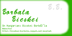borbala bicskei business card
